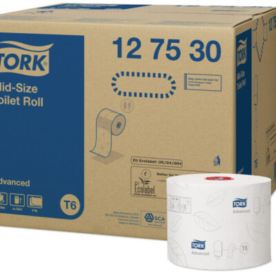 Midi Toilettenpapier Advanced T6 2-Lagig Weiß